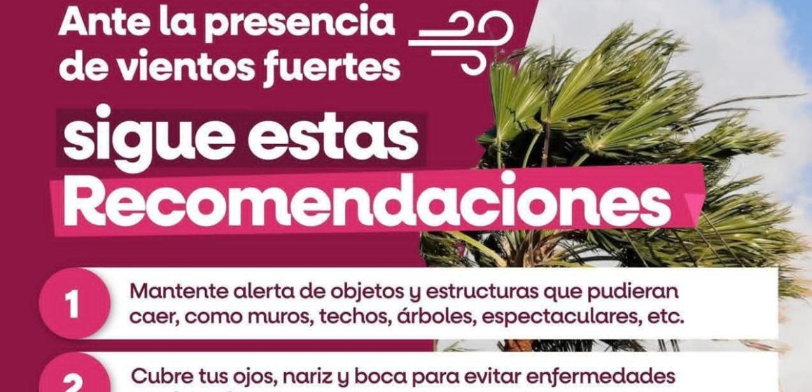 Vientos fuertes y tolvaneras en la región