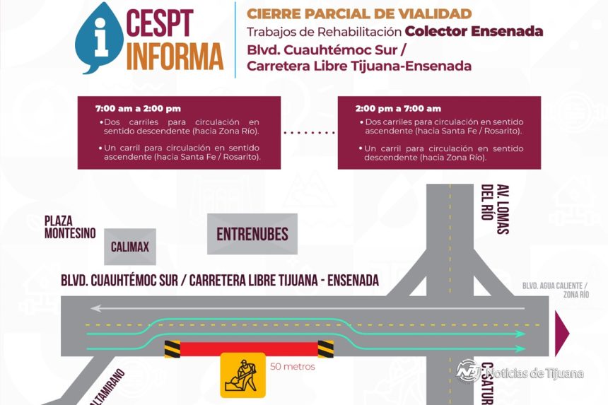 Rehabilitarán colector en bulevar Cuauhtémoc Sur