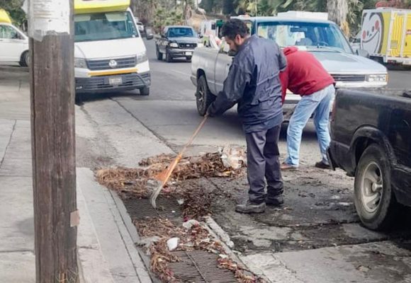 Limpian pluviales y vialidades para reducir riesgos en Tecate