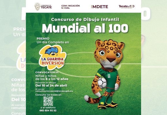 “Mundial al 100”, concurso de dibujo que convoca ayuntamiento de Tecate