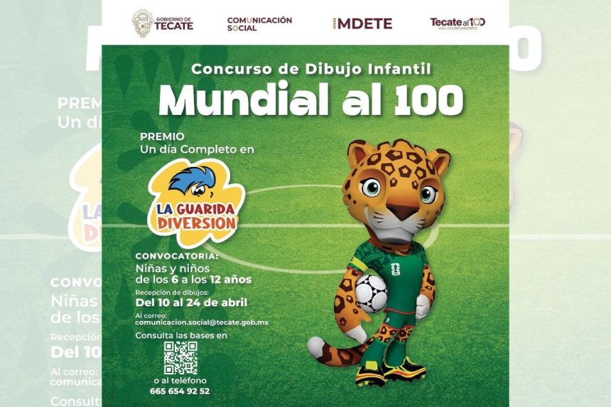 “Mundial al 100”, concurso de dibujo que convoca ayuntamiento de Tecate