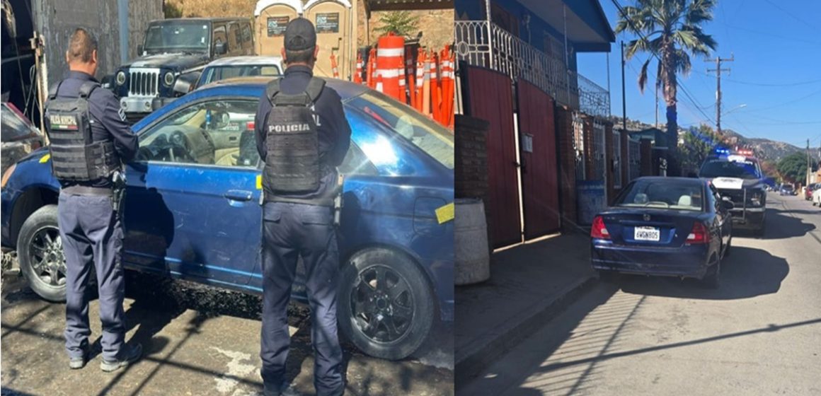 Recuperan vehículo con reporte de robo durante recorridos preventivos en Tecate