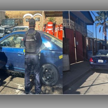 Recuperan vehículo con reporte de robo durante recorridos preventivos en Tecate