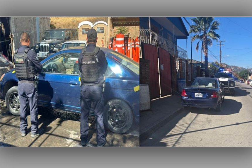 Recuperan vehículo con reporte de robo durante recorridos preventivos en Tecate