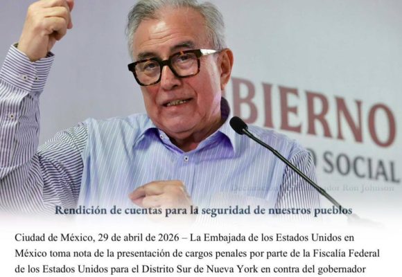 Imputan en EU al gobernador de Sinaloa; advierten que irán contra la corrupción