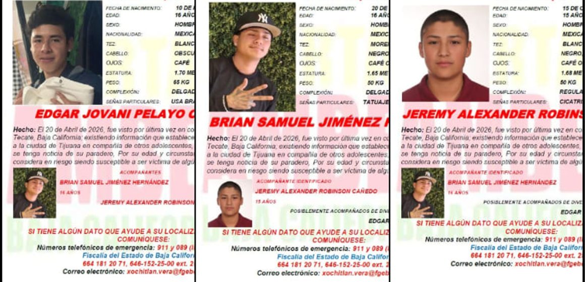 Hallan a dos jóvenes sin vida durante búsqueda de desaparecidos de Tecate