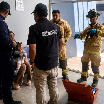 Policía Municipal reanima a bebé inconsciente en comandancia de Natura