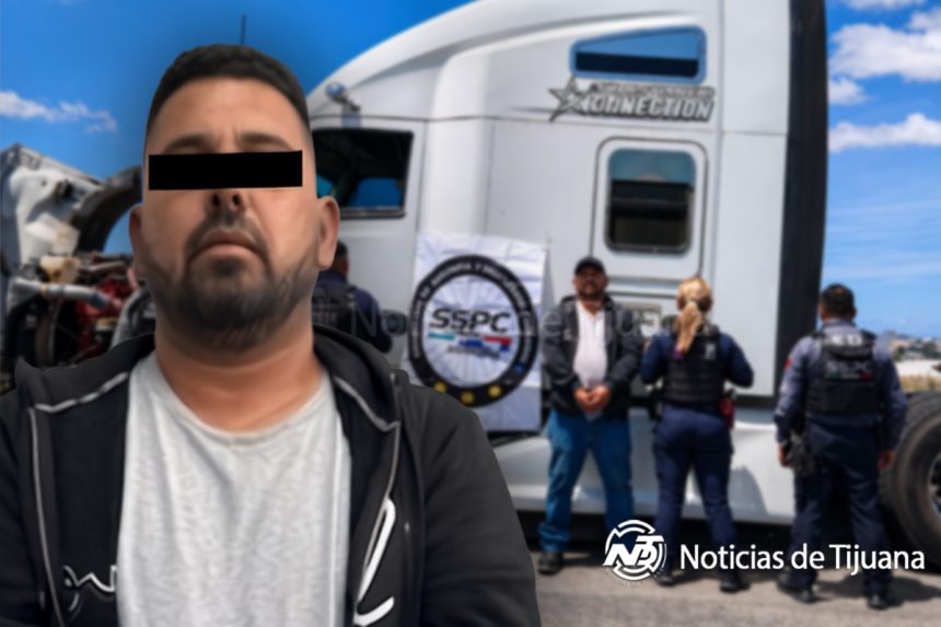 Recuperan tractocamión robado en EU en zona industrial de Tijuana