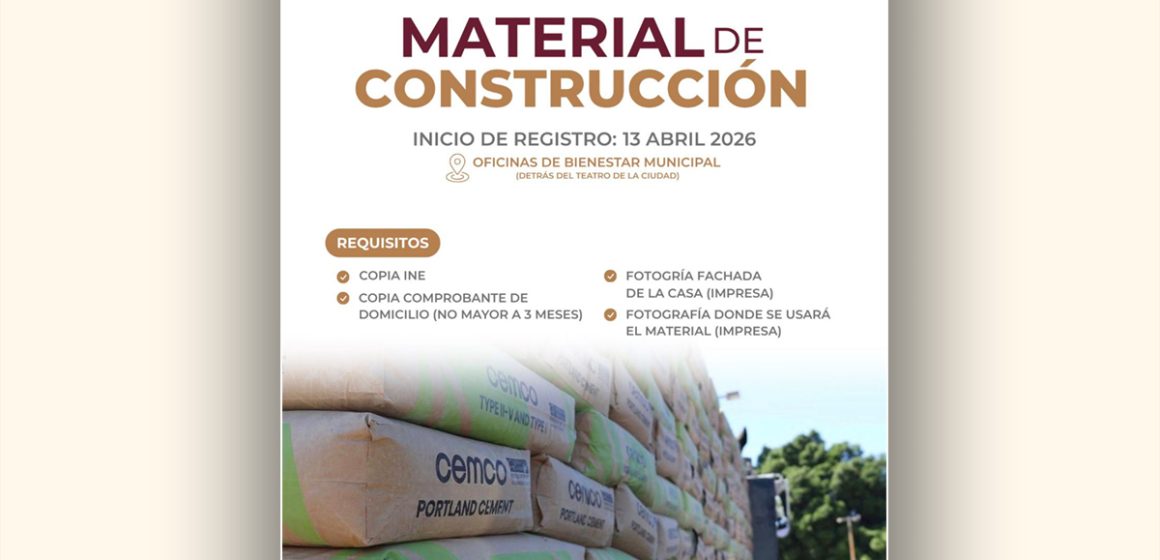 Abren convocatoria en Tecate para apoyo con material de construcción
