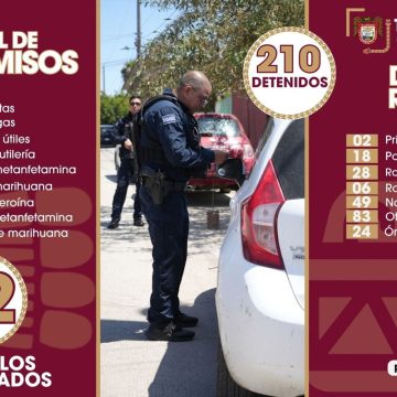 Fortalecen combate a la impunidad con más de 200 detenidos