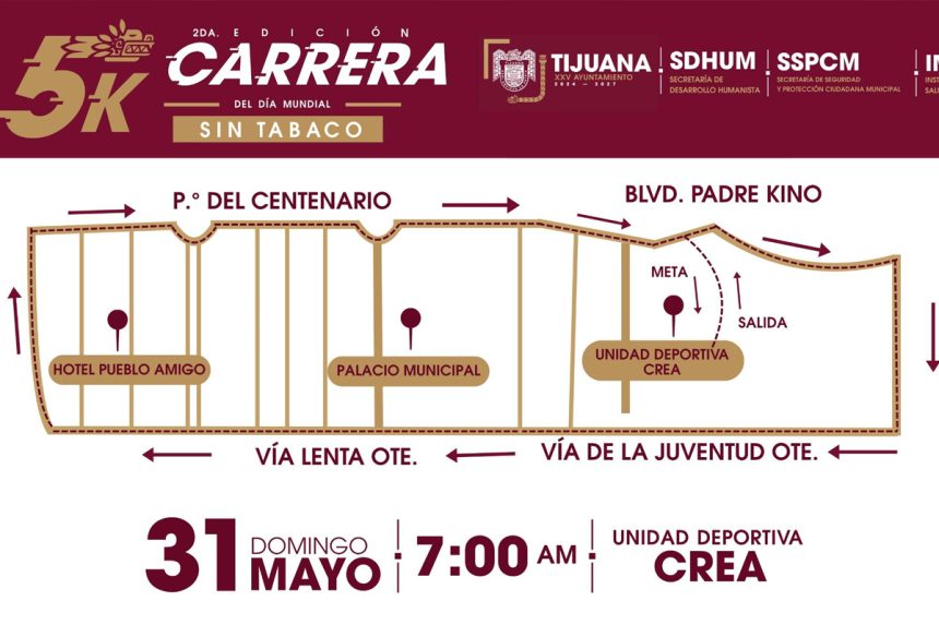 Preparan segunda edición de carrera 5K por el Día Mundial Sin Tabaco