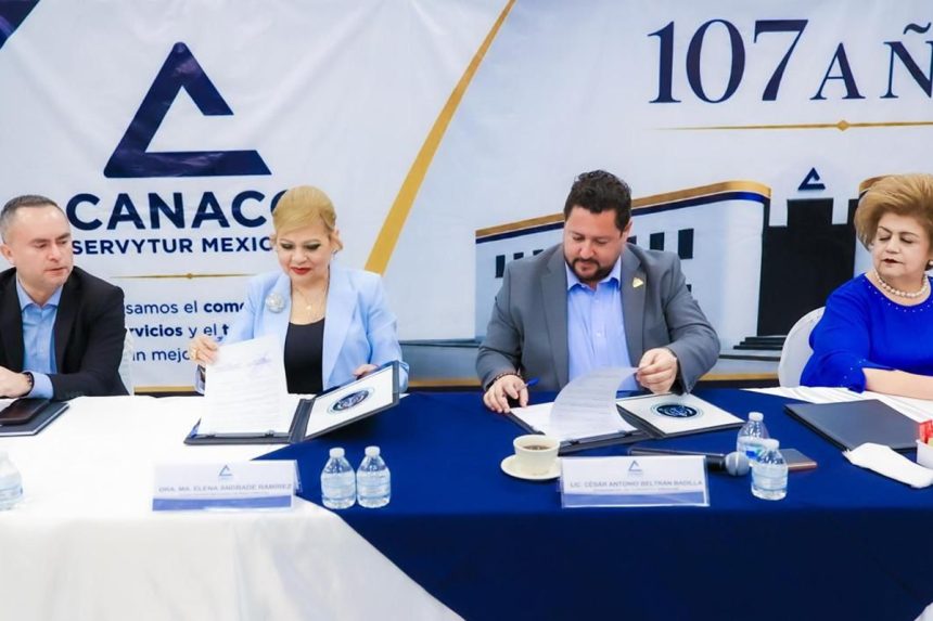 Fiscalía y CANACO Mexicali firman convenio para reforzar seguridad en yonkes