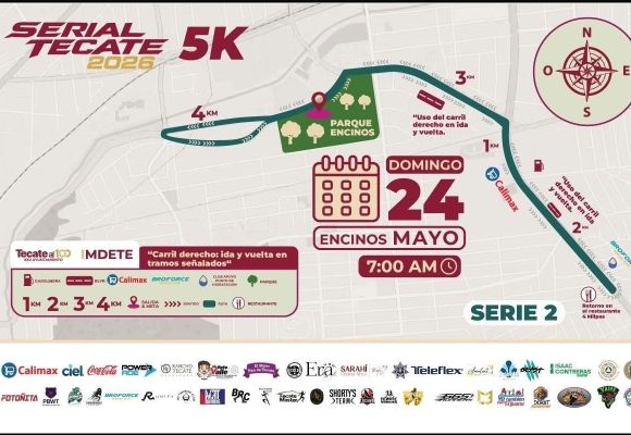 Cierran parcialmente vialidades en Tecate por carrera atlética