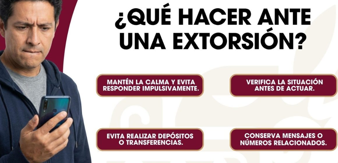 Exhorta SSPCM a prevenir extorsiones telefónicas y fraudes digitales