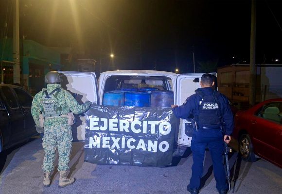 Camioneta robada era utilizada para traslado ilegal de hidrocarburo en Tecate