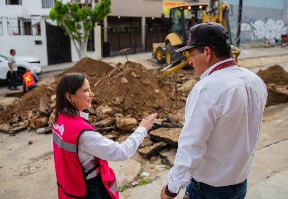 Mónica Vega atiende afectaciones en red sanitaria de Lomas del Porvenir en Tijuana