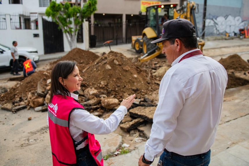Mónica Vega atiende afectaciones en red sanitaria de Lomas del Porvenir en Tijuana