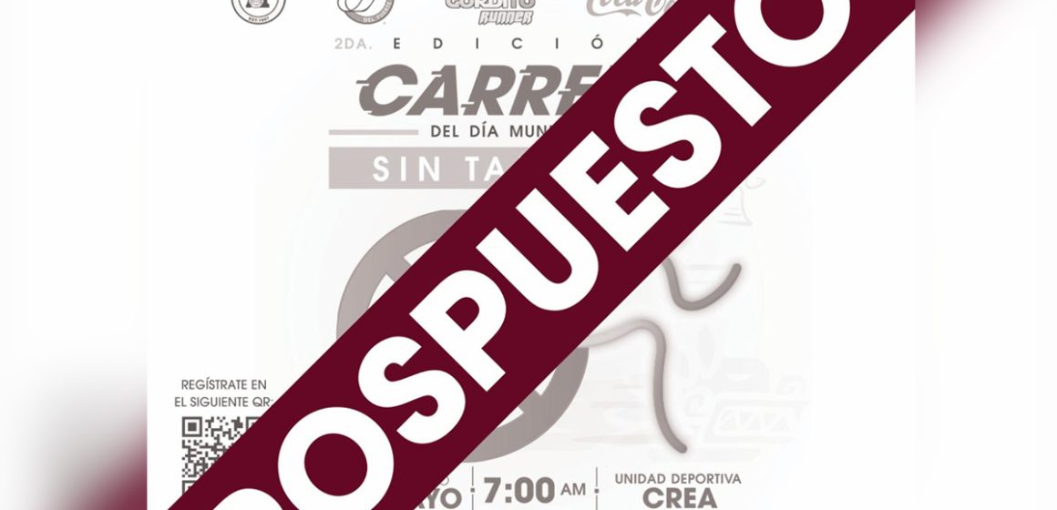 Reprograman carrera 5K; será el 7 de junio