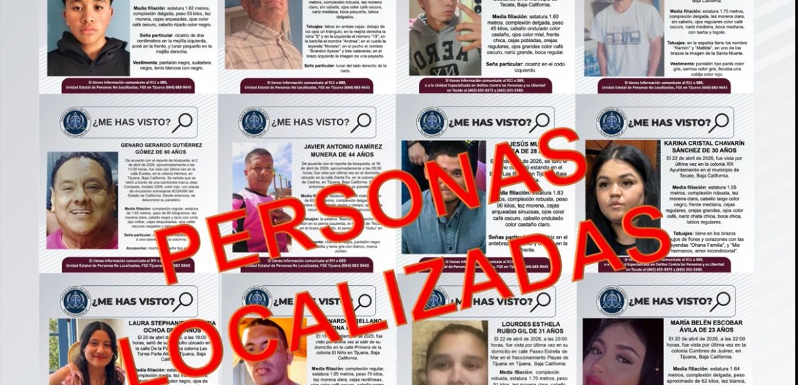 Localiza FGE a 16 personas reportadas como desaparecidas