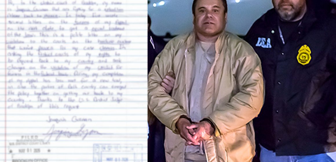 uuu Guzmán Loera envía carta a corte de EE.UU. para pedir traslado a México