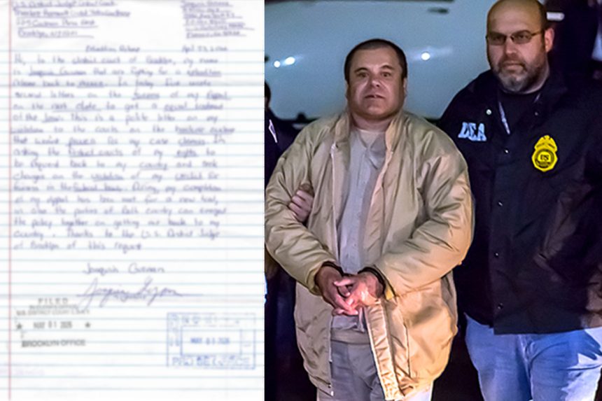 uuu Guzmán Loera envía carta a corte de EE.UU. para pedir traslado a México