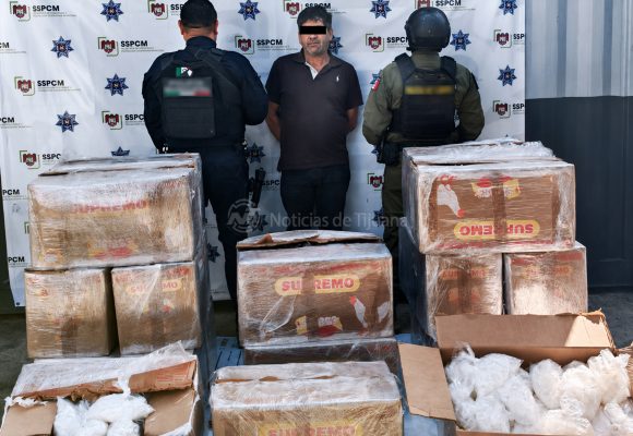 Decomisan más de 460 kilos de cristal en Tijuana; hay un detenido