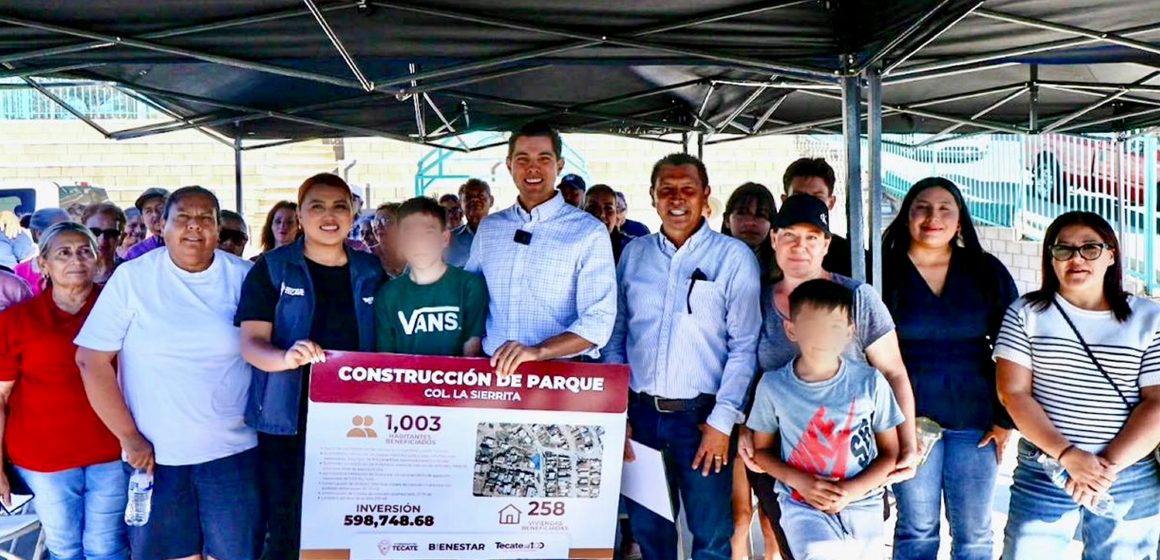 Román Cota anuncia nuevo parque comunitario en La Sierrita