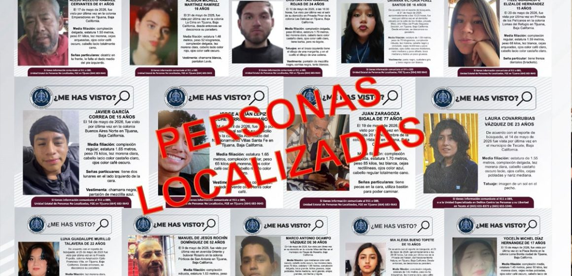 Localizan a 14 personas reportadas como desaparecidas