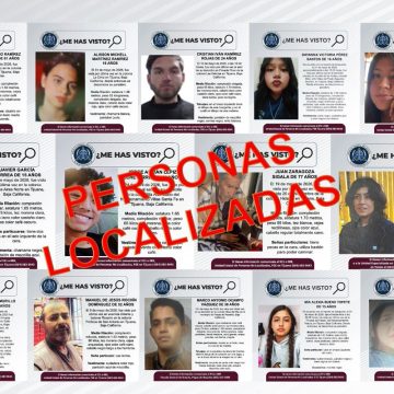 1 Localizan a 14 personas reportadas como desaparecidas