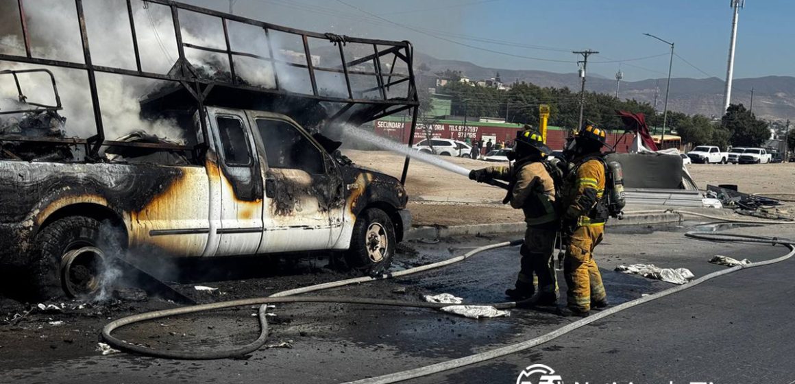 Detienen a uno por quema de camioneta en las Torres
