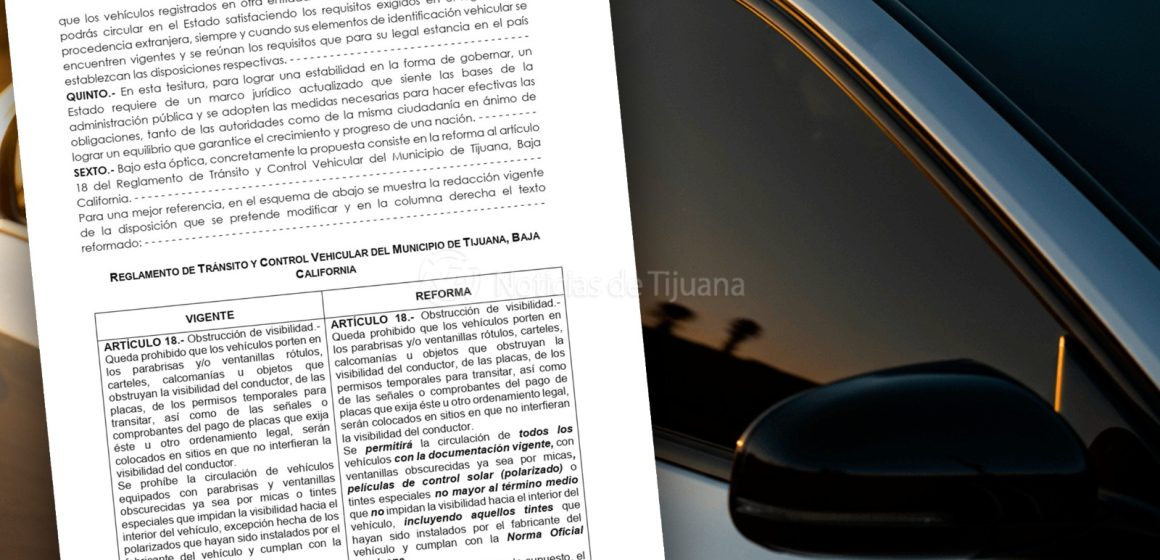 Polarizado medio ya es legal en Tijuana tras publicarse en el periódico oficial de BC