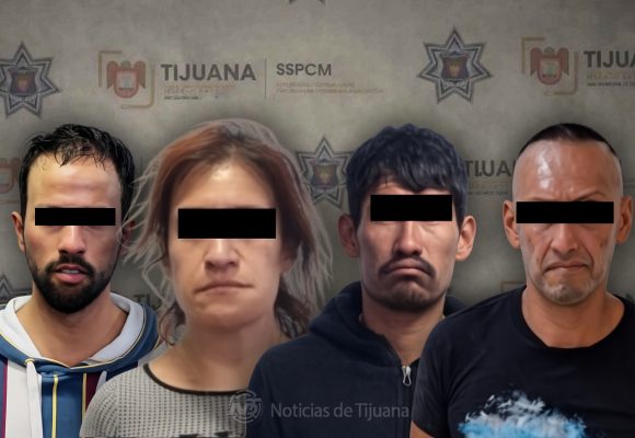 Traían marihuana y cristal; Policía Municipal detiene a cuatro en Tijuana