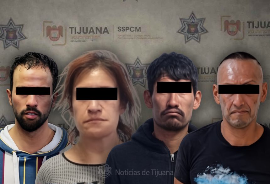 gfg Traían marihuana y cristal; Policía Municipal detiene a cuatro en Tijuana