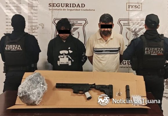 Captura FESC a sujetos armados tras persecución en Tecate