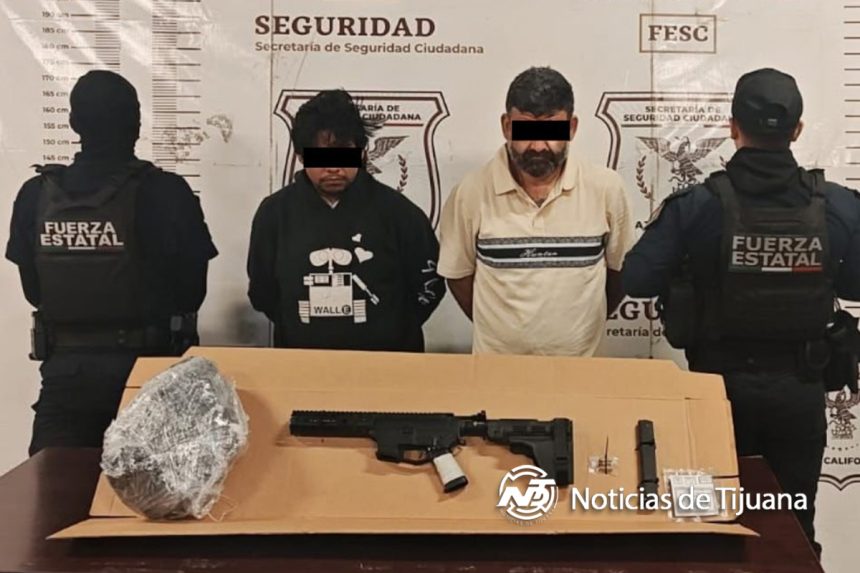 Captura FESC a sujetos armados tras persecución en Tecate