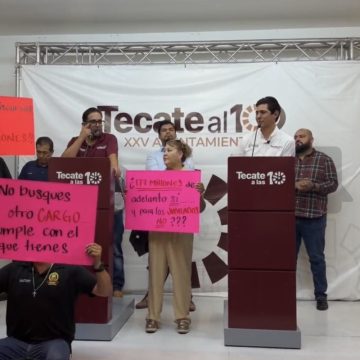 Screenshot Burócratas irrumpen en conferencia de Román Cota y exigen respuestas por demandas laborales